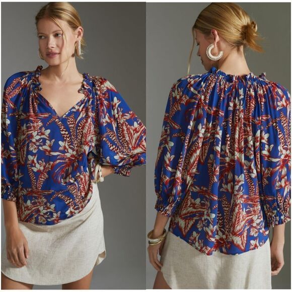 Anthropologie NWT Gilner Farrar Peasant Popover Blouse - Picture 3 of 10